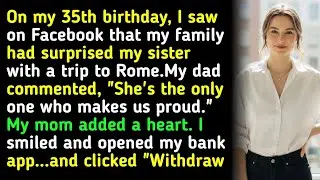 On my 35th birthday, I saw on Facebook that my family had surprised my sister with a trip to Rome...