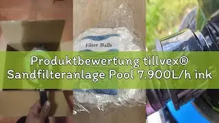 Produktbewertung tillvex&reg; Sandfilteranlage Pool 7.900L/h inkl. 400g Filterb&auml;lle | Filteranlage 7-Weg