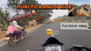 Puri to Ranchi ride ￼😱 full block video #bolok video #mt rider video 
