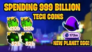 Spending 999 BILLION Tech Coins on New Planet Egg in Pet Simulator X
