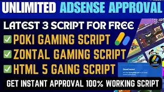 AdSense Approval Script 🔥 How to Get unlimited Google AdSense Approval with HTML 5 Games