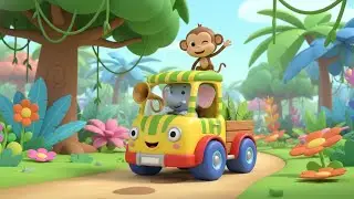 Wheels on the Elephant Truck | Fun Elephant Vehicle Song for Toddlers to Sing and Learn