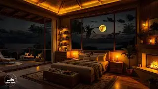 March Jazz Mix For A Peaceful & Energetic Month - Soft Jazz & Crackling Fireplace In Warm Bedroom