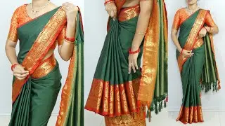Simple Silk Saree Draping Hack |Look Slim & Tall with Perfect Pleats |Beginner Sari Wearing Tutorial