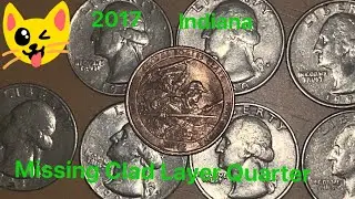 Missing Clad Layer Quarter Error 2017 Indiana State #quarter Error #coin
