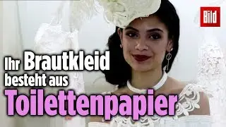 Diese Brautkleider bestehen aus Toilettenpapier: Ihre Herstellung ist verdammt aufw&auml;ndig