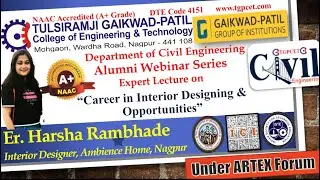 E-Expert Lecture (Webinar) by our Alumni Harsha Rambhade, Interior Designer, Ambience Home, Nagpur.