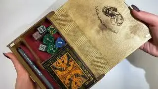 Деревянная коробка для кубиков D&D / box для настольных игр DnD, dice box RPG с магнитным замком