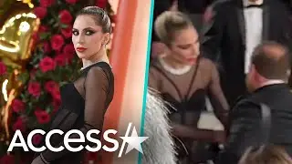 Lady Gaga RUNS To Help Man Who Fell On Oscars Red Carpet (EXCLUSIVE)