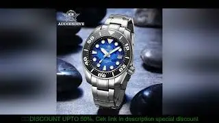 ADDIESDIVE Top brand Men Luxury WatchAD2102 200m Waterproof BGW9 Super luminous relogios masculinos