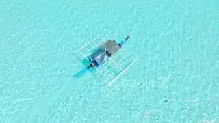 Drone View of Balabac Clear Waters and Boat Sailing Smoothly | 4k FREE Video Stock Footage