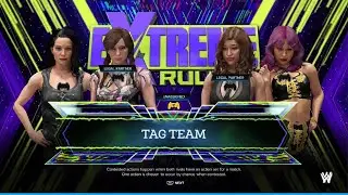 WWE 2K24 - AWA TLC 2025: Sophie & Amber vs The mega stars - night 1