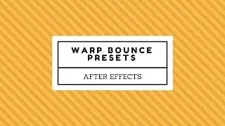 [FREE AAE PRESET] Warp Bounce