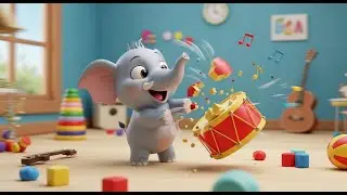Tiny Elephant Breaks the Drum | Funny and Fun Kids Nursery Rhyme Animation