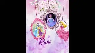 Princess theme invitation card 01