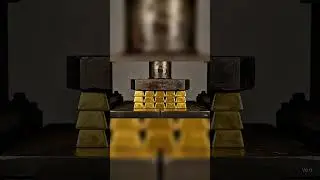 Gold vs hydraulic press! Who will be crushed?