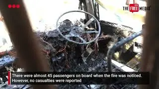 A starbus or 'Aapli bus' caught fire today at medical square in Nagpur