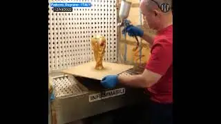 The Italian factory that makes football World Cup trophies