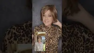 Youthful Medium Brown with Golden Highlights Short Bob with Bangs Synthetic Wig
