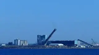 Implosion of last smoke stack at Brayton Point