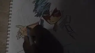 Draw my hero academia todoroki copic #draw #copic