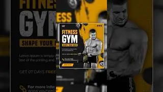 Gym Poster Design in Photoshop