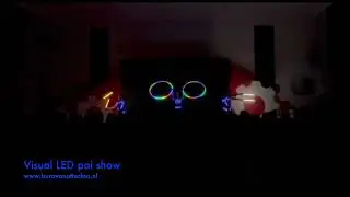 Visual LED poi show with hoop poi - custom made LED show - logo poi