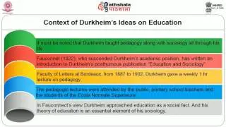 Emile Durkheims theory of Education