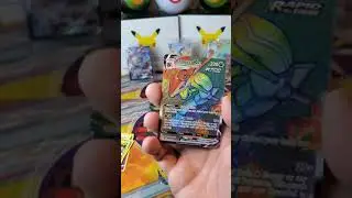 Rayquaza Vmax Rainbow Pull From Pok&eacute;mon Evolving Skies Pack, #pokemon #evolingskies #shorts
