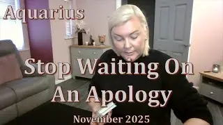 AQUARIUS: Stop Waiting On An Apology | Spiritual Zodiac Tarot Reading | November 2025