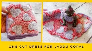 No Stitch No Glue Gun Dress for Laddu Gopal | Kanhaji's dress made from hanky | Easy | Quick Crafts