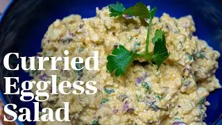 Curried Eggless Salad (from tofu) & quick VEGAN MAYO!