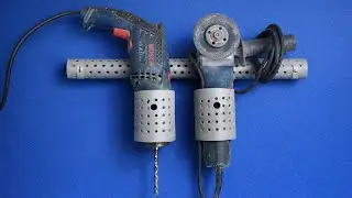 From Scrap, Make a PVC Holder for a Drill and Other Tools 🔧