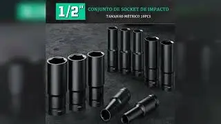 Review: Jogo Soquete Longo Sextavado Impacto 1/2 8 A 24 Mm 10pcs Azul-petr&oacute;leo