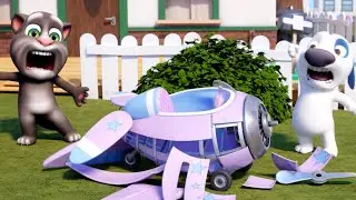 Angela's Broken Plane | Talking Tom Shorts | Cartoons for Kids | WildBrain Zoo