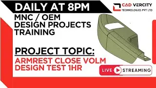 ARMREST CLOSE VOLMDESIGN TEST 1HR CAD-VERCITY [Automobile and Product design Training Center] #catia