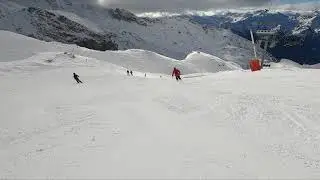 Val Thorens busy slopes