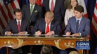 World Leaders Visibly Confused As Trump Struggles to Sign His Name