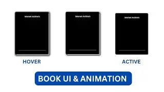 Book UI Animation Hover, Active using HTML and CSS