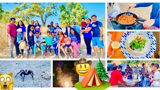 Camping in Joseph Grant Park, San Jose, CA with friends and a giant black spider/Camp cooking 🥘