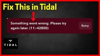 Исправление Tidal: Произошла ошибка. Пожалуйста, попробуйте позже. (11:-42800)