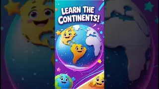 🚀7 Continents | 🎨🌍Learn Geography Fast for Kids #kidslearning #earth