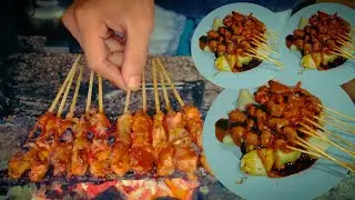 SEKALI BUKA BISA JUAL RATUSAN TUSUK SATE KELINCI DAN INI KHAS TAWANGMANGU 