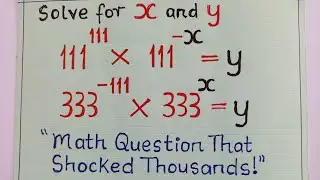 No Calculator needed .Simple Simultaneous Equation 