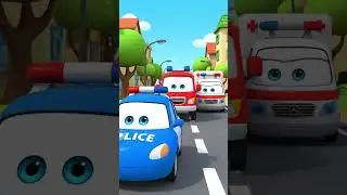 Police 🚓 Fire Truck 🚒 Ambulance 🚑 | Learn Colors for Kids | Fun Cartoon