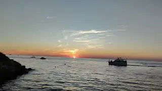 Sunset from old town Rovinj Croatia 
