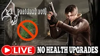 RESIDENT EVIL 4 GAMECUBE NO HEALTH UPGRADES 🔴LIVE