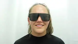 Woman model wearing Saint Laurent SL 364 MASK 001 Sunglasses