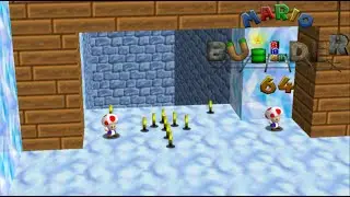 snowy slide madness - mario bulider 64 level
