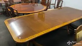 Vintage Regency Revival Dining Table by William Tillman